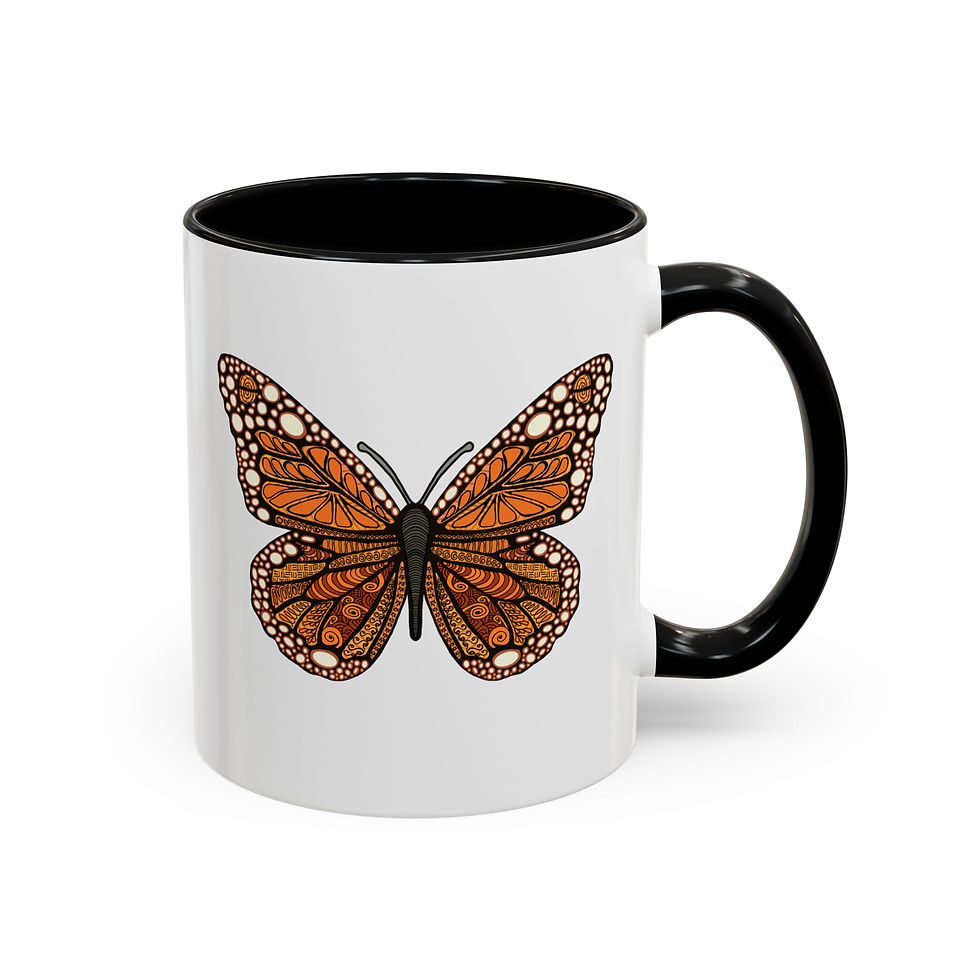 Thumbnail: Modern Folk Art Butterfly Coffee Mug
