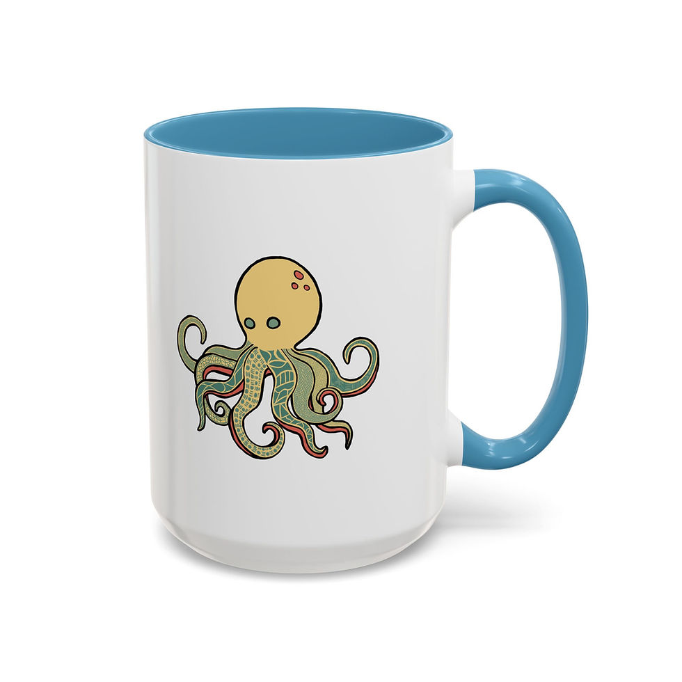 Thumbnail: Modern Folk Art Octopus Coffee Mug