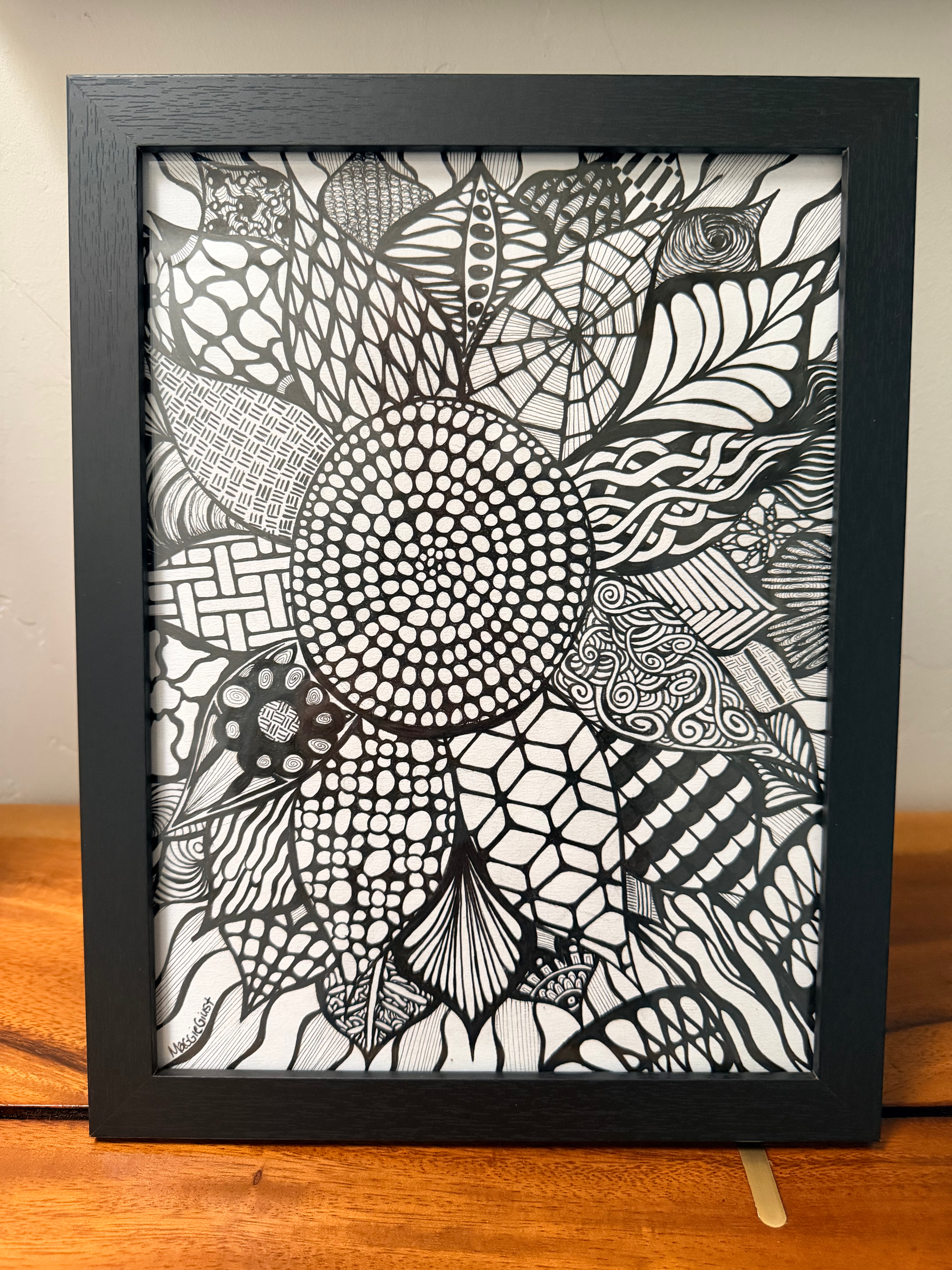 Sunflower - Pen and Ink