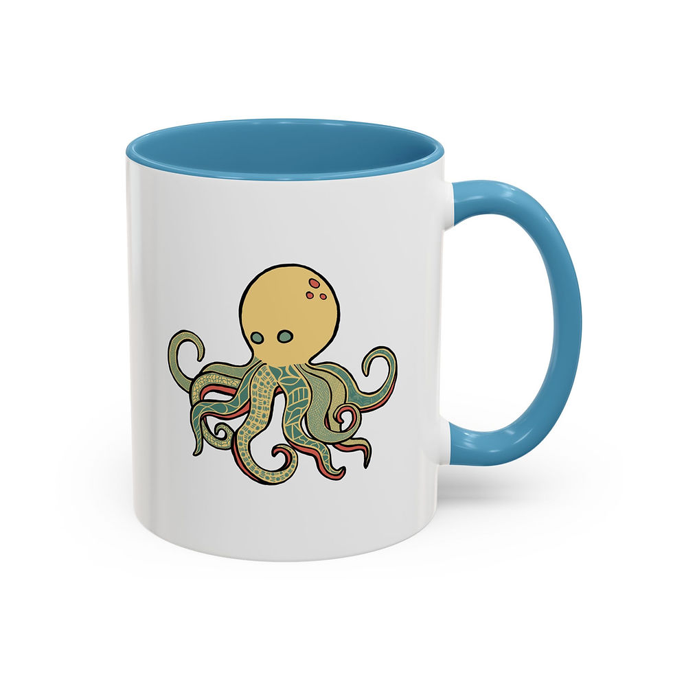 Thumbnail: Modern Folk Art Octopus Coffee Mug