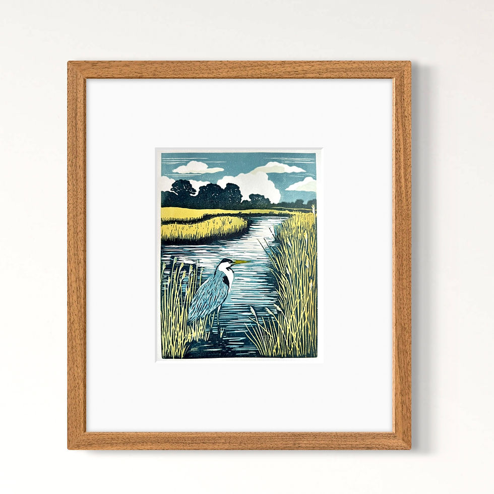 Thumbnail: "Patience" Linocut Print