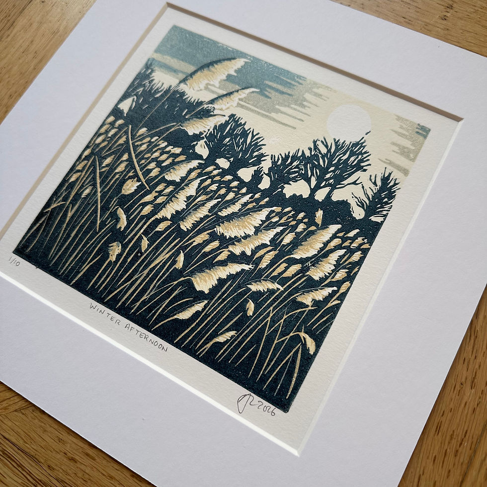 Thumbnail: "Winter Afternoon” Linocut Print
