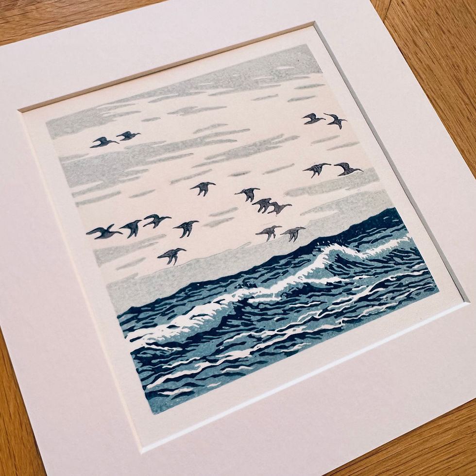 Thumbnail: "Over the Offing” Linocut Print