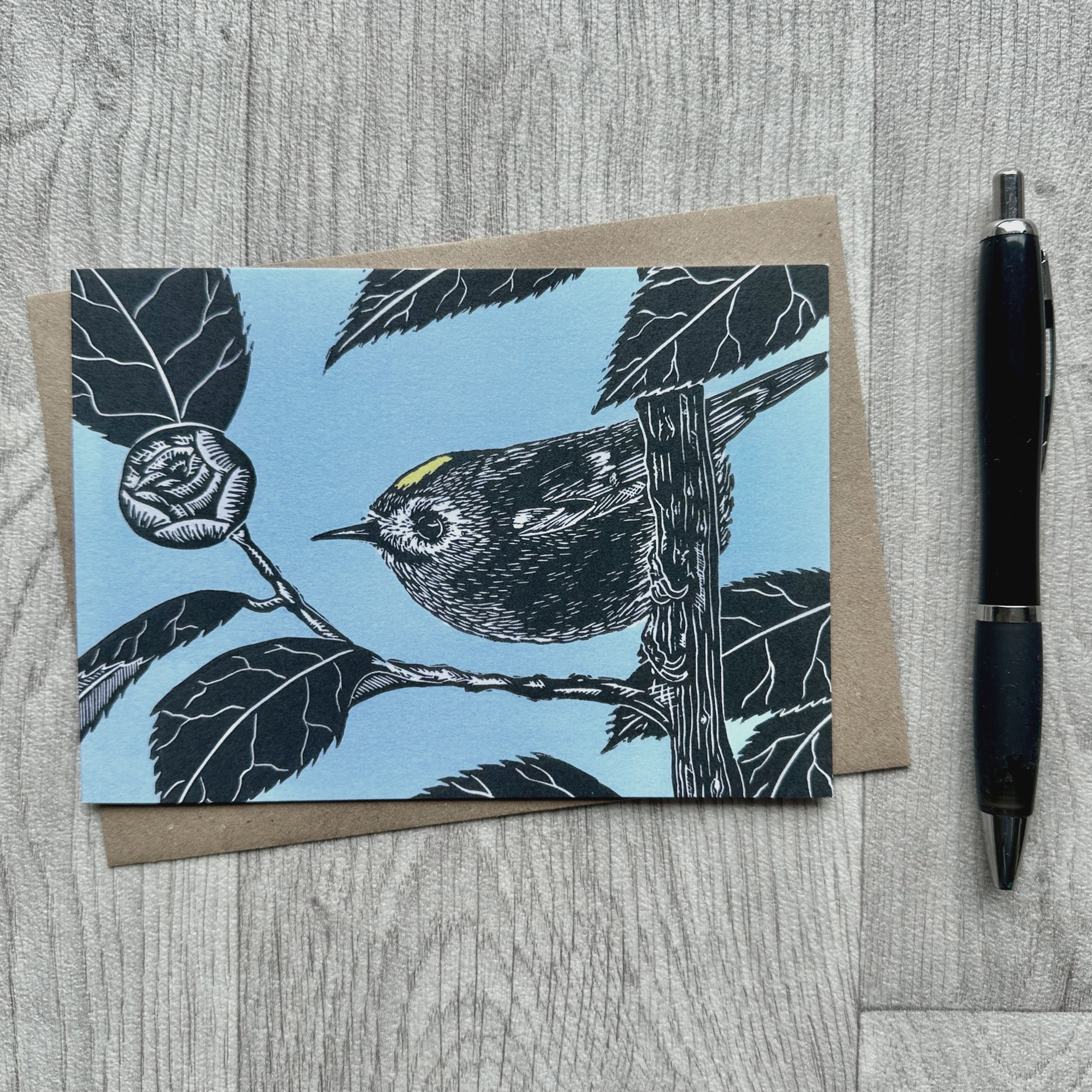 Goldcrest greeting card