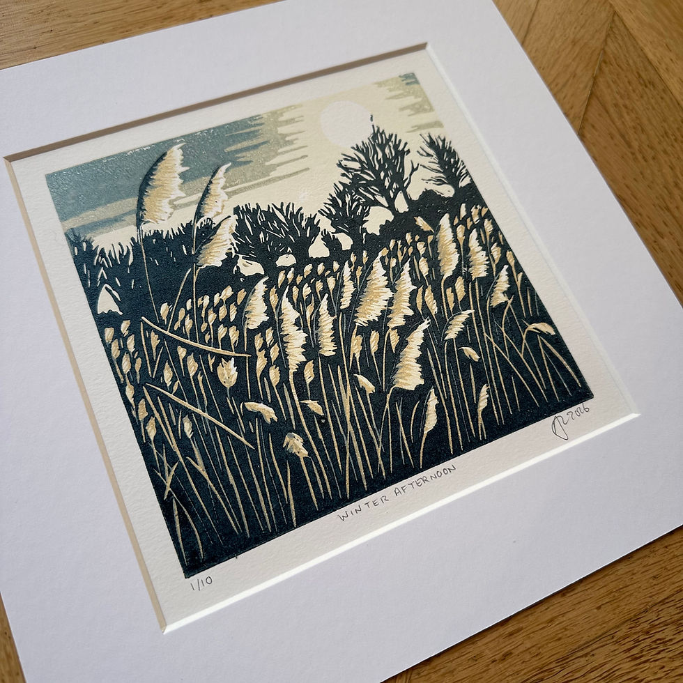 Thumbnail: "Winter Afternoon” Linocut Print