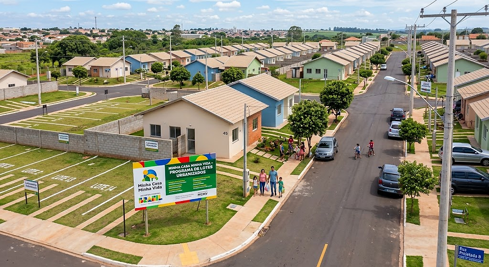 imagem gerada por IA: lotes urbanizados MCMV