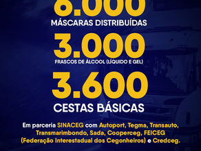 Sindicato distribuiu milhares de cestas básicas, máscara e álcool para cegonheiros