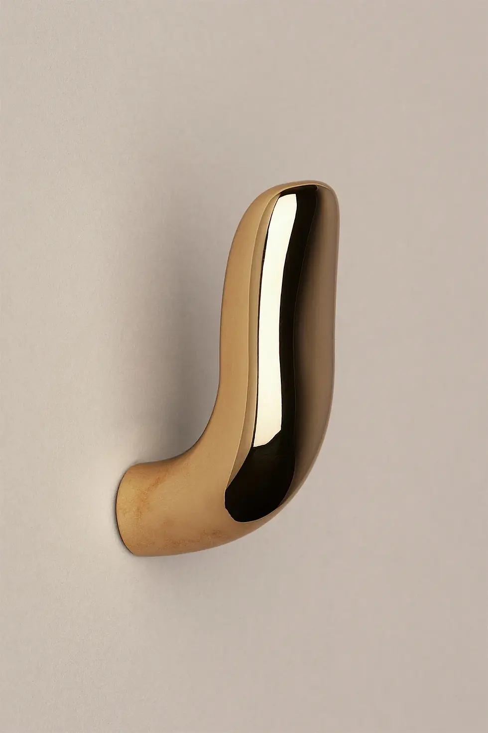 Thumbnail: Spaces Within Noor Wall Hook Polished Brass