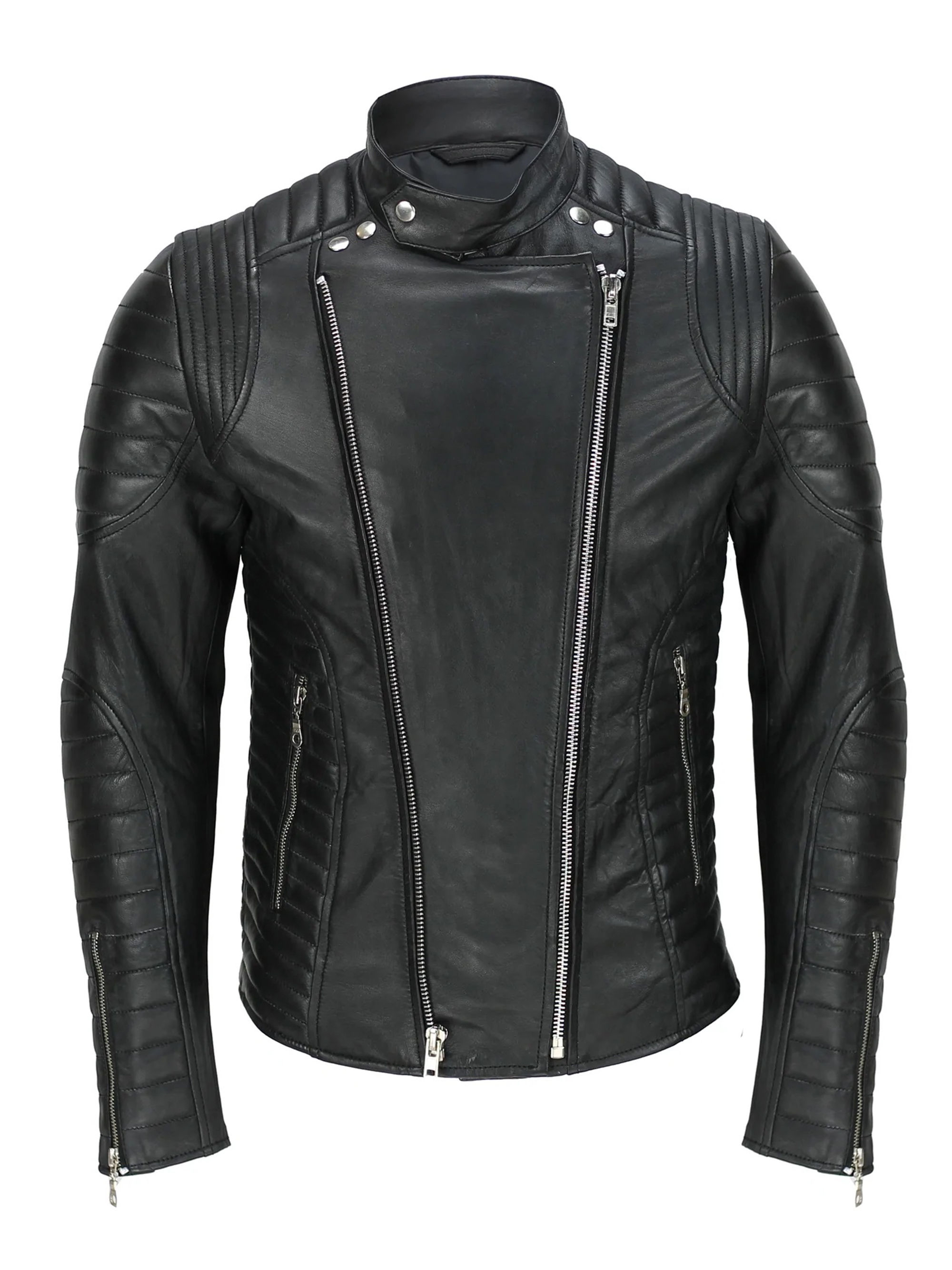MEN'S VINTAGE QUILTED LEATHER JACKET
