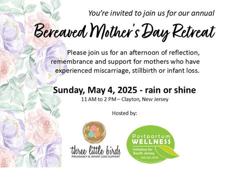 Join us at our annual Bereaved Mother's Retreat - May 4, 2025