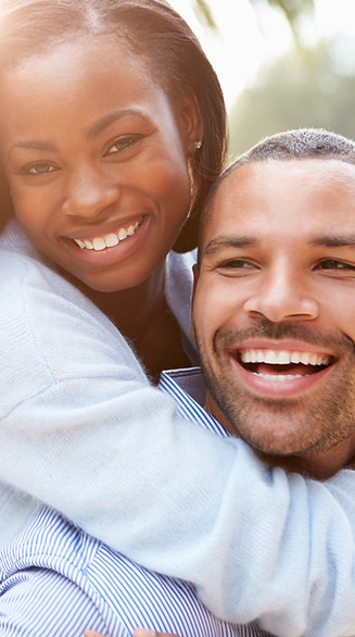 Happy couple outdoors