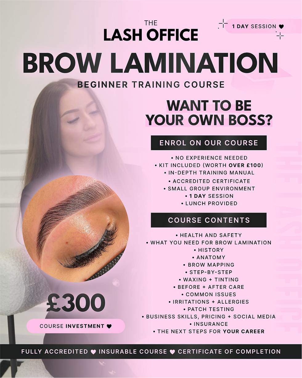 Brow Lamination Beginner Training Course