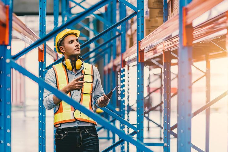 engineer-male-checking-steel-metal-construction-warehouse-shelves-structure-building_43300