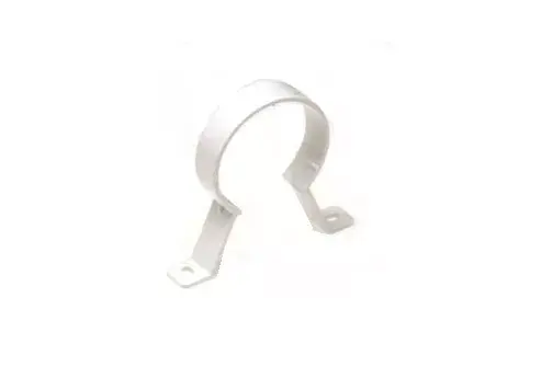 white  round downpipe clip