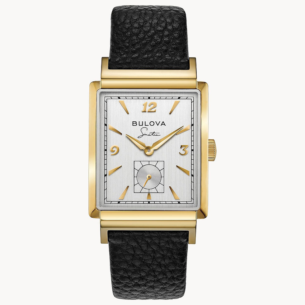 Bulova Frank Sinatra My Way Gold Case Black Strap Men's Watch