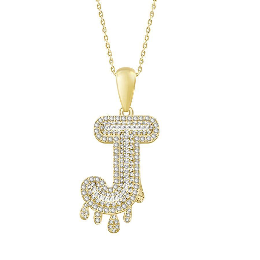 MEN'S CHARM 1/3CT ROUND DIAMOND 10K YELLOW GOLD