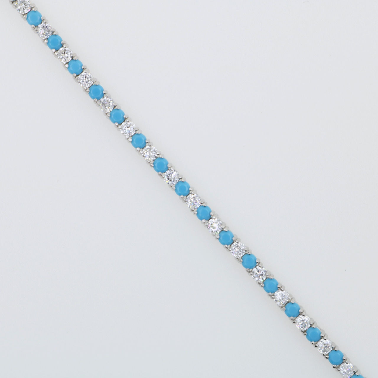 Turquoise and Crystal Tennis Bracelet