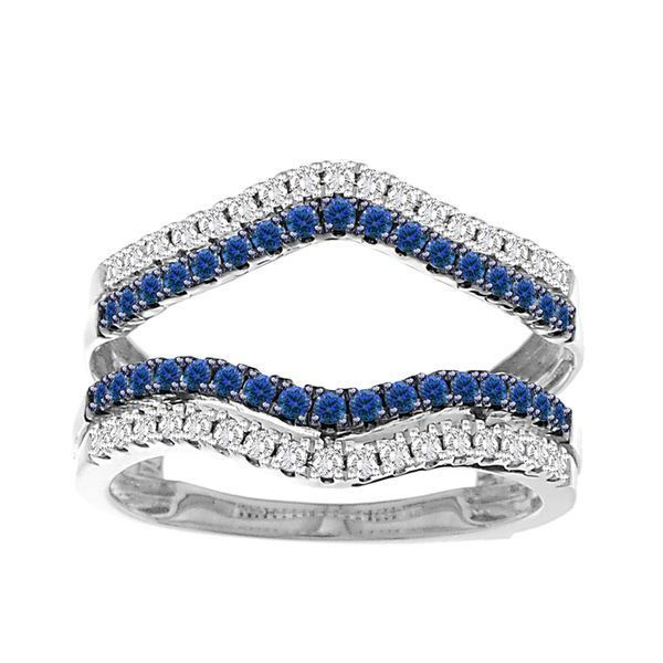 LADIES ENHANCERS WRAPS 1/2 CT ROUND DIAMOND 14K WHITE GOLD