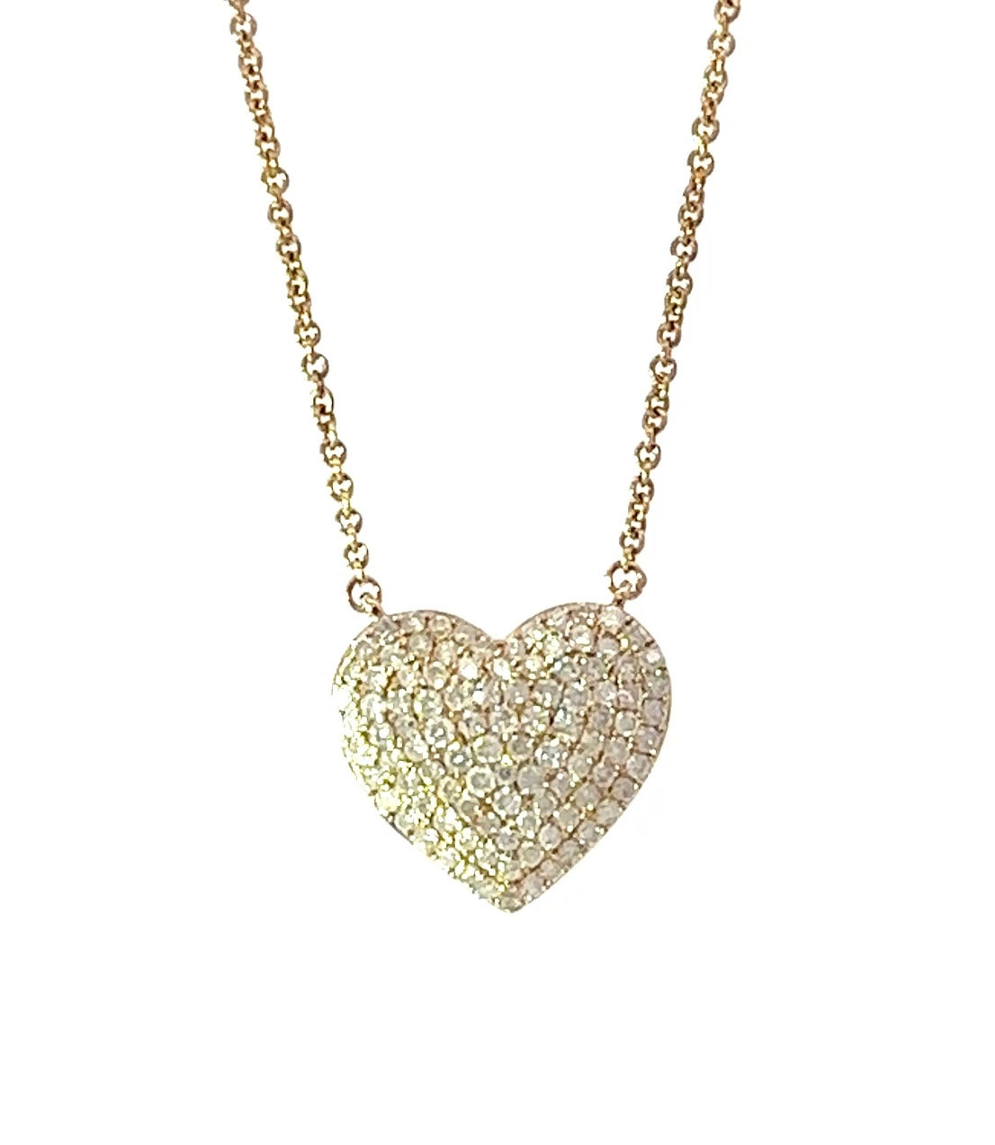 14K 0.53 CT Yellow Gold Heart Pendant
