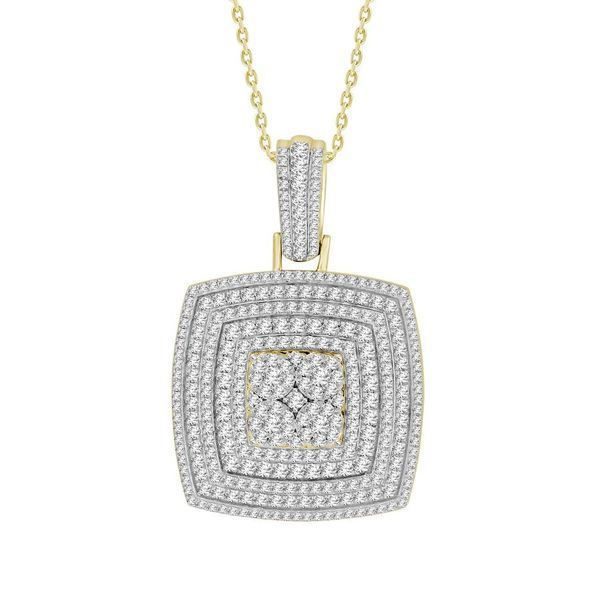 MEN'S CHARM 4 1/2 CT ROUND DIAMOND 14K YELLOW GOLD