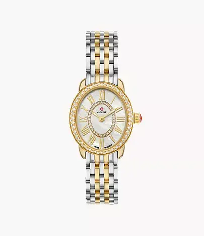 MICHELE Serein Oval Diamond Two-Tone 18K Gold-Plated Watch MWW21H000002