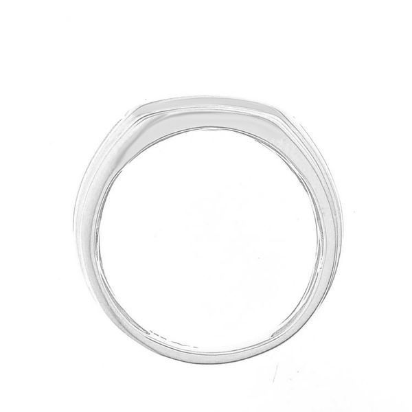 Thumbnail: MEN'S RING 1/2 CT ROUND DIAMOND 10K WHITE GOLD