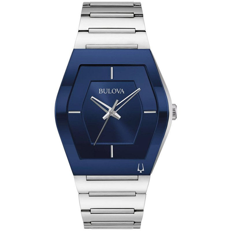 Bulova Quartz Blue Dial Stainless Steel Men's Watch 96A258
