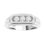 Thumbnail: MEN'S RING 1/2 CT ROUND DIAMOND 10K WHITE GOLD