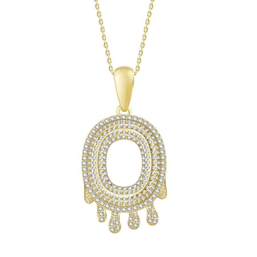 MEN'S CHARM 1/3 CT ROUND DIAMOND 10K YELLOW GOLD