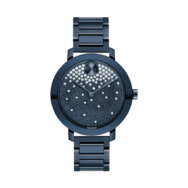 Movado Bold Evolution Blue with Waterfall Crystals