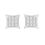Thumbnail: UNISEX SQUARE STUD EARRINGS 1/20 CT ROUND DIAMOND 10K WHITE GOLD