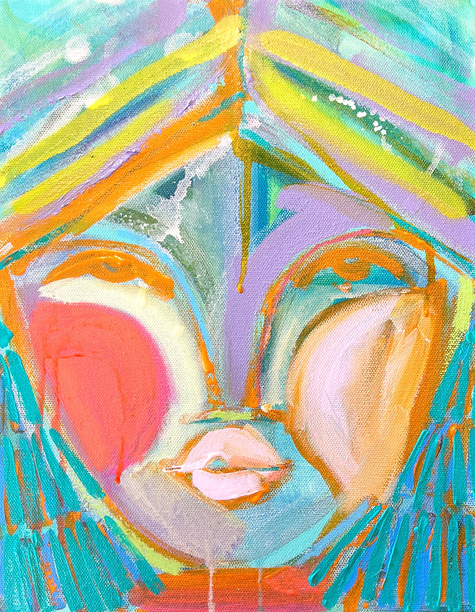 Thumbnail: Sangria Groovy Girls , Set of 11x14" gallery canvases 