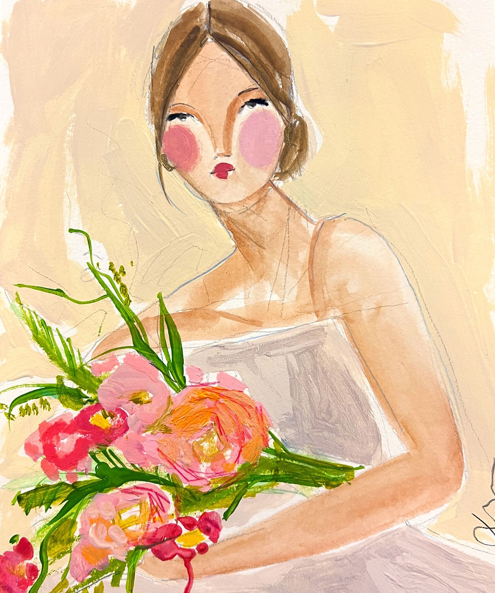 "Bridal Portrait" 8x10" original on paper
