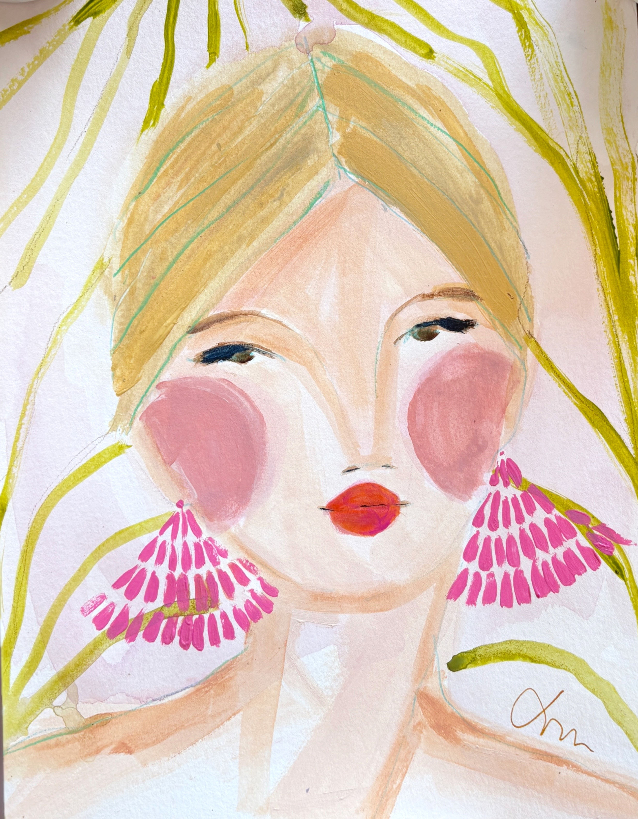 "Rosé Riviera" 9x12 original on paper