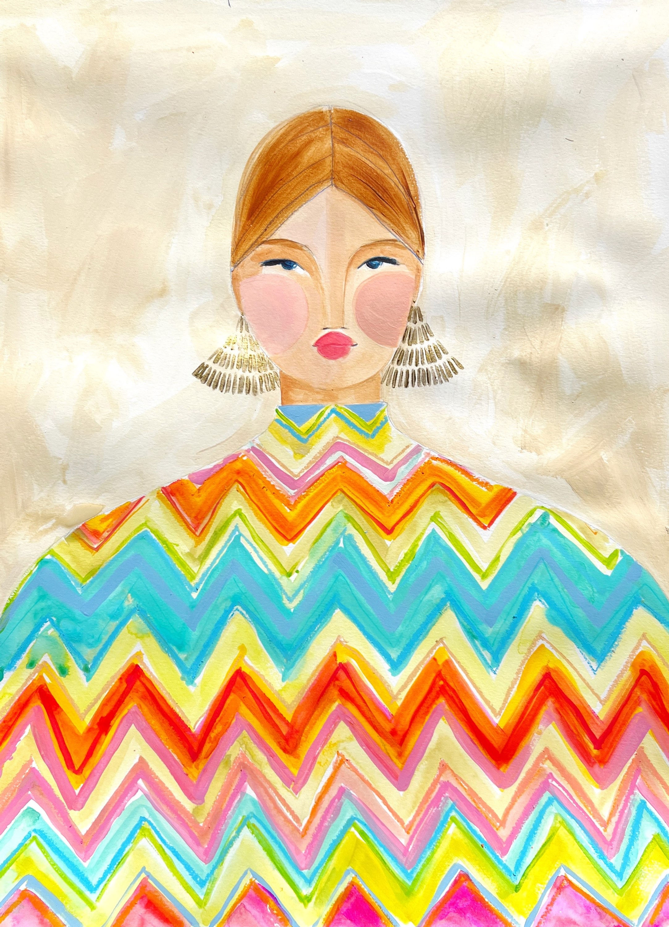 Wallflower 42 18x24" original on paper