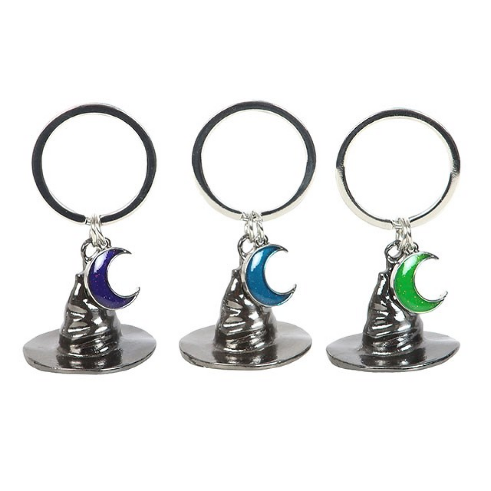 Thumbnail: Set of 3 Coven Sisters Witch Hat Keyrings