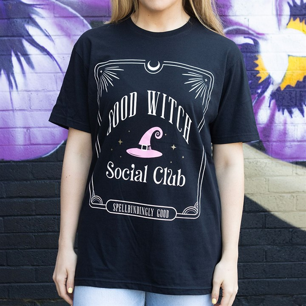 Thumbnail: Pink Good Witch Social Club Unisex T-shirt Size XL