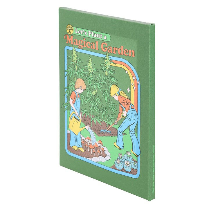 Thumbnail: 19x25cm Magical Garden Canvas Plaque by Steven Rhodes