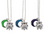 Thumbnail: Set of 3 Coven Sisters Cauldron Charm Necklaces