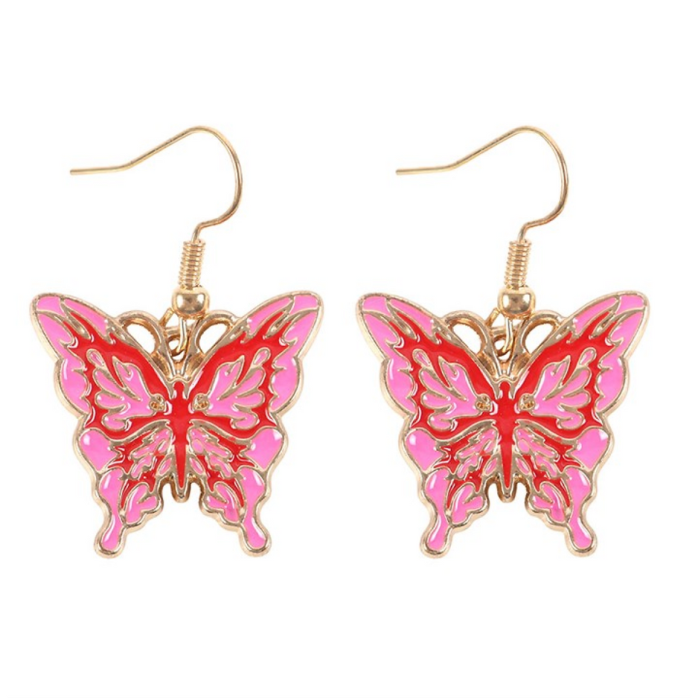 Thumbnail: Flaming Butterfly Earrings