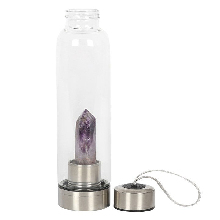Thumbnail: Amethyst Calming Glass Water Bottle