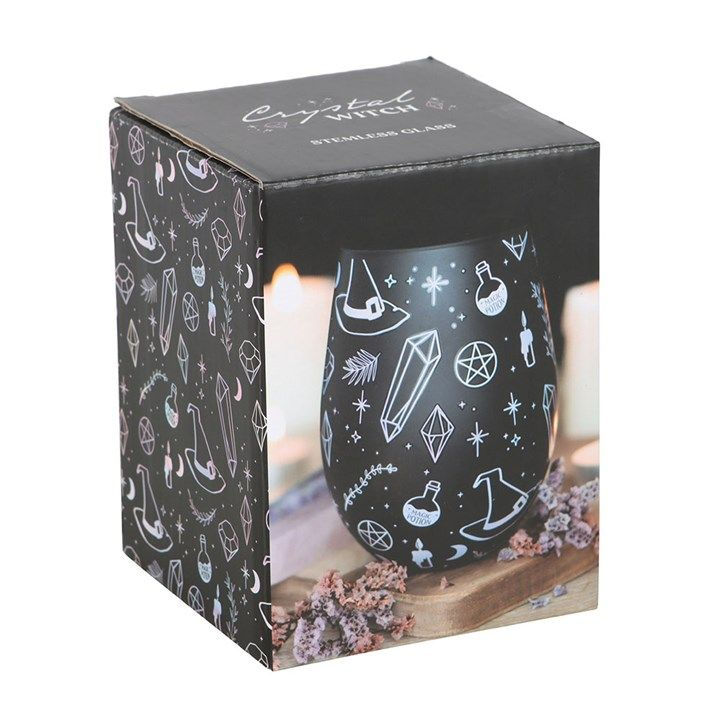 Thumbnail: Crystal Witch Print Stemless Glass 
