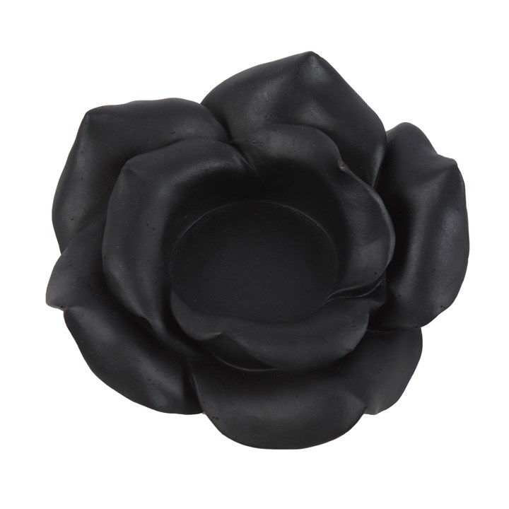 Thumbnail: Black Rose Resin Tealight Candle Holder