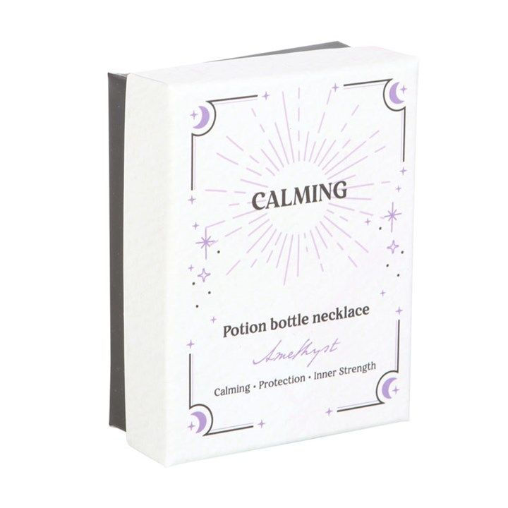 Thumbnail: Calming Amethyst Crystal Chip Potion Bottle Necklace