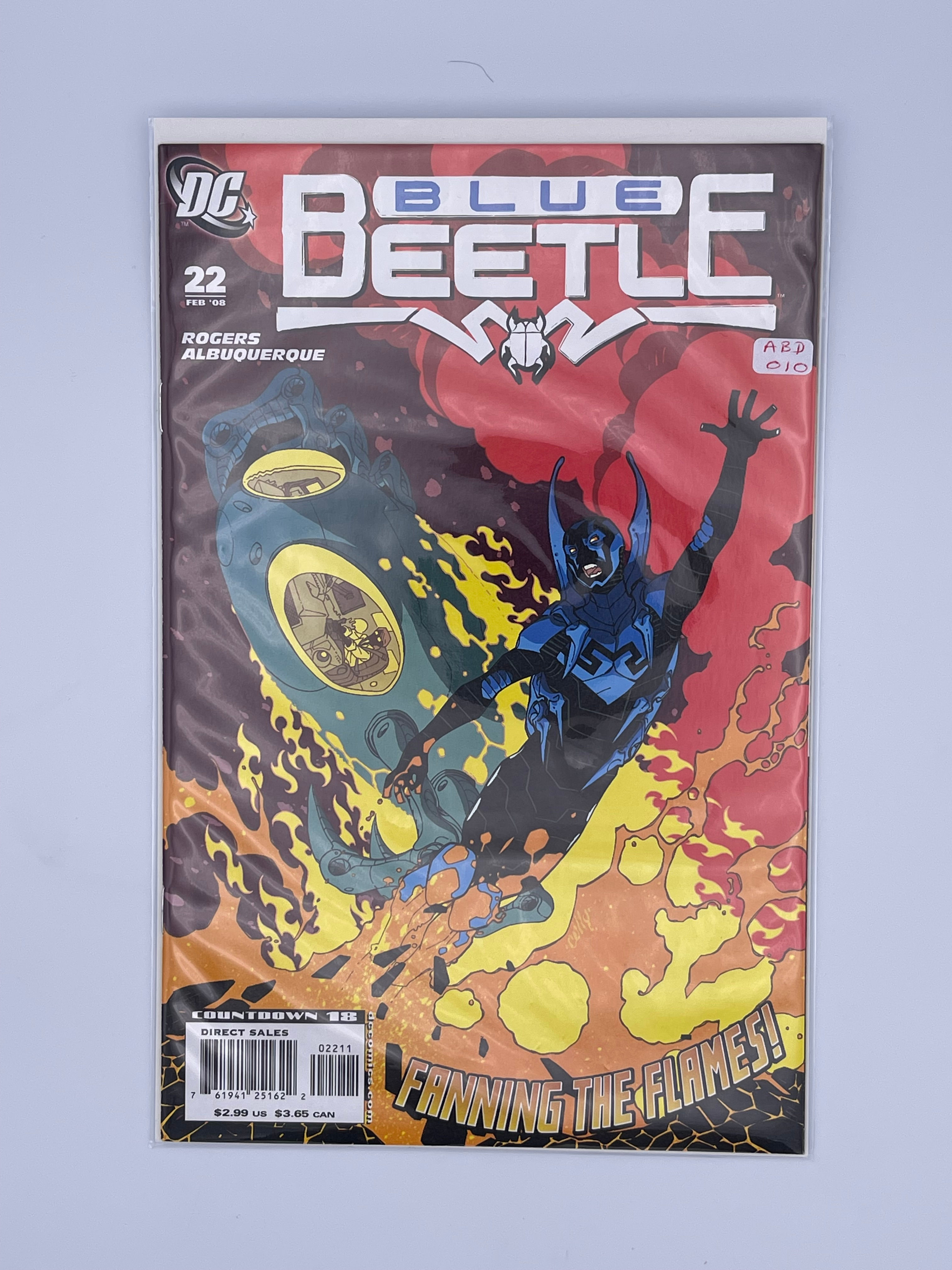 BLUE BEETLE FANNING THE FLAMES