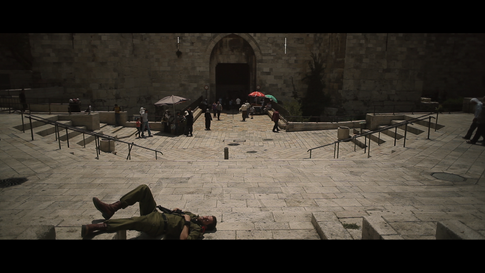Eyal asleep in front of Damascus Gate.ti