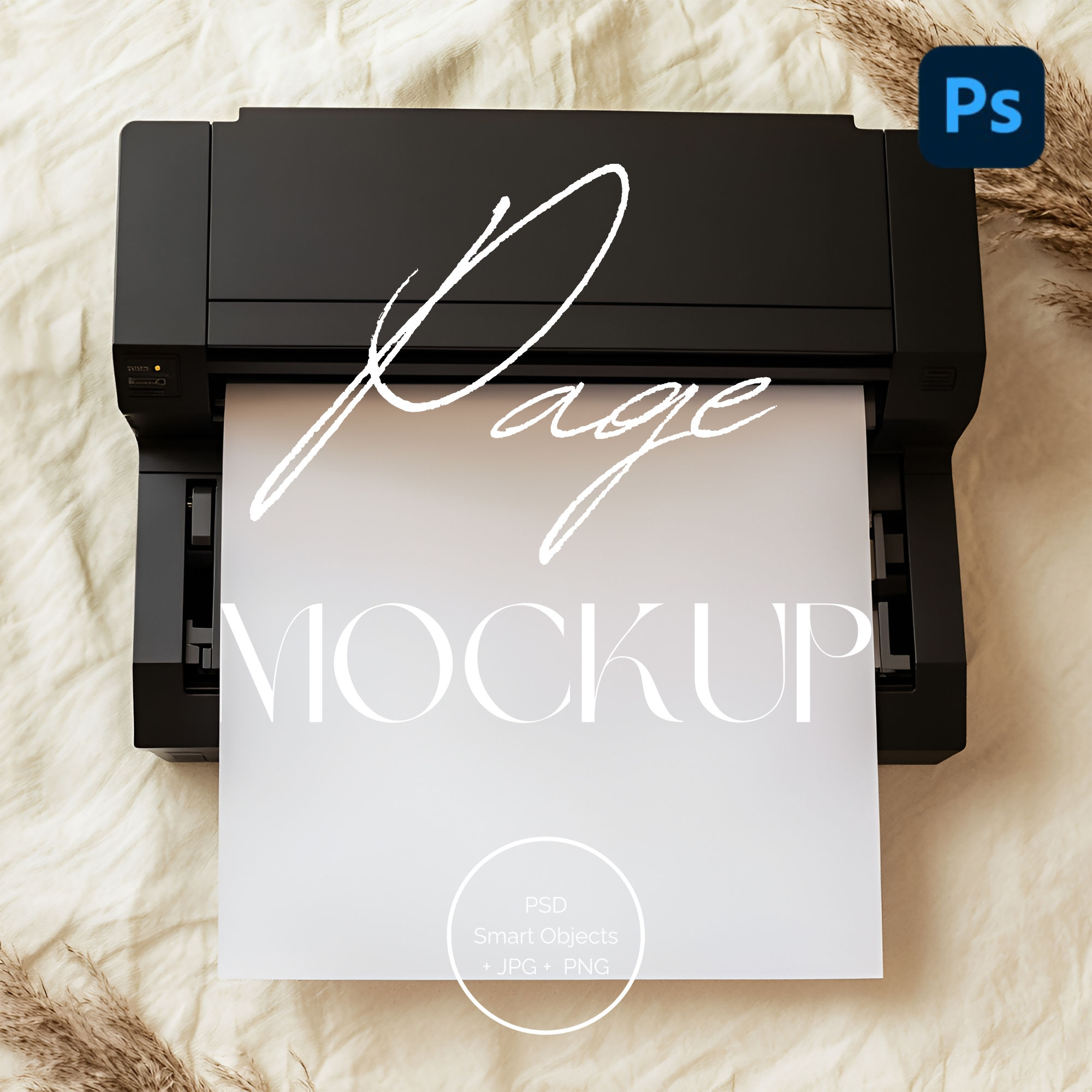 Minimal Linen Printer Mockup PR011-002