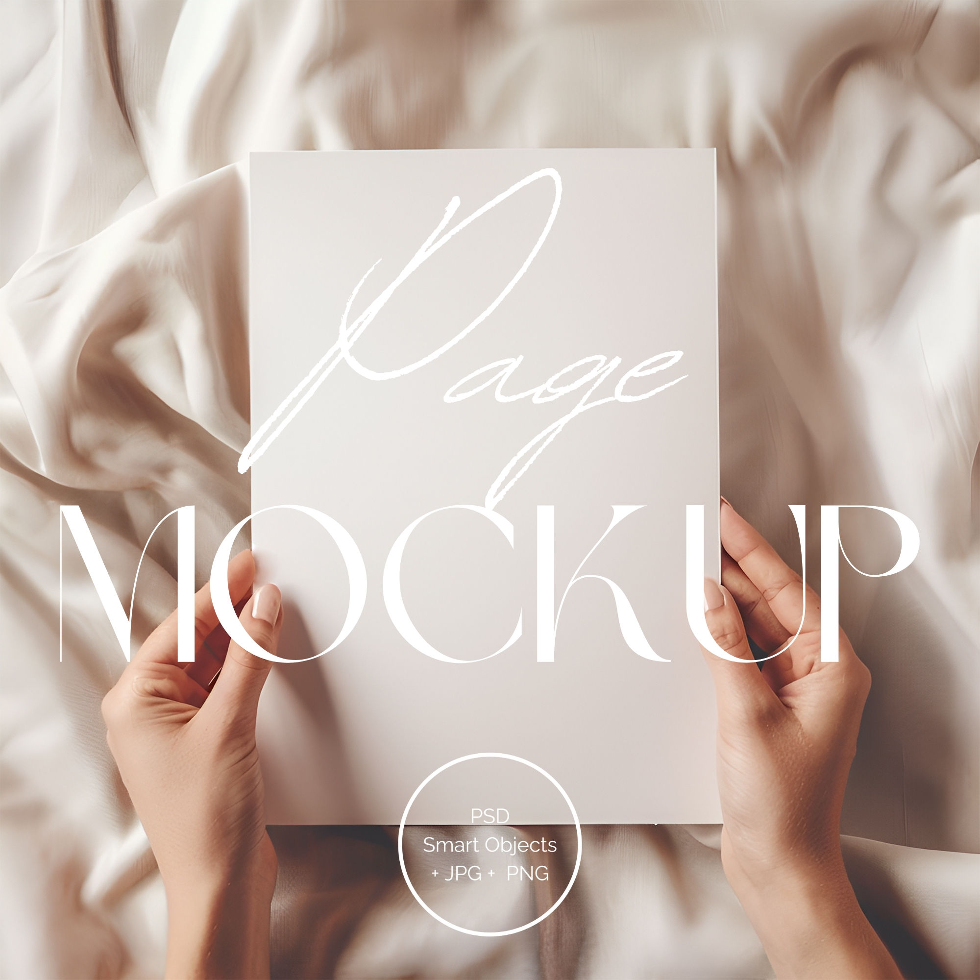 Minimal Mockup with Hands holding A4 Page | FL002 - 003