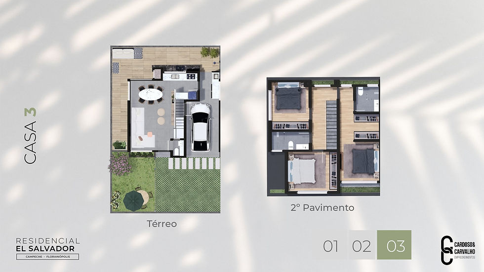 Miniatura: ENCANTADORAS RESIDÊNCIAS ALTO PADRÃO COM 3 DORMITÓRIOS, SENDO UM DELES UMA SUÍTE