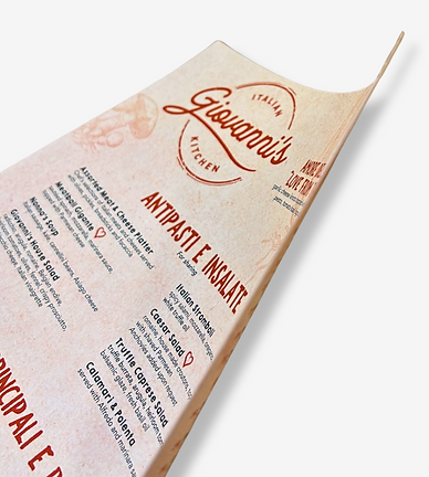 Synthetic Printed Menus